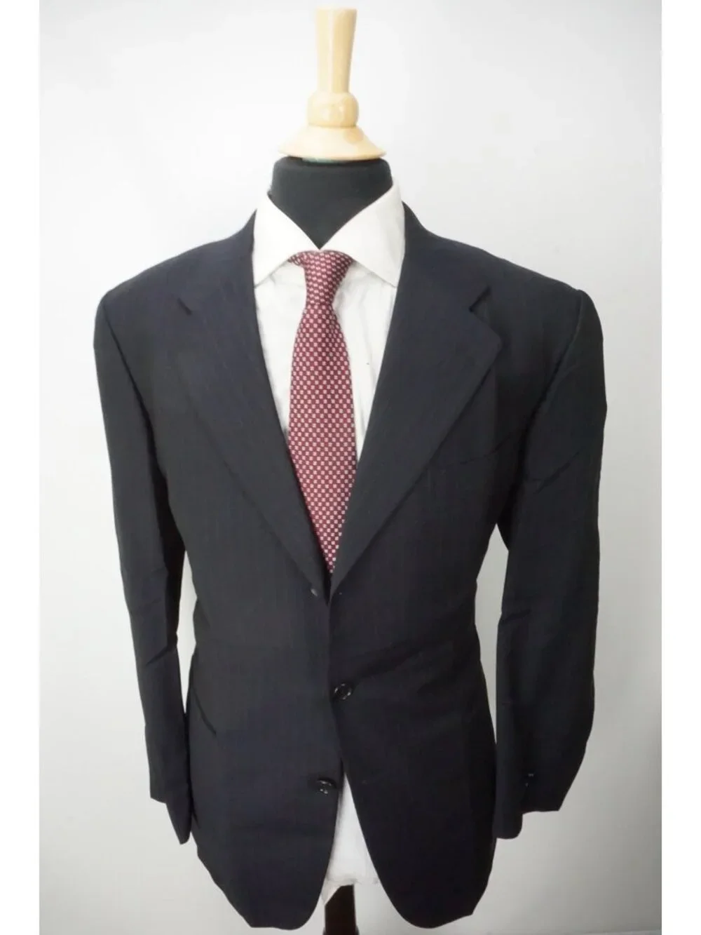 Burberry London Oxford Navy Pinstriped Wool 2 Pc Suit Jacket Pant 44R BRAND NEW